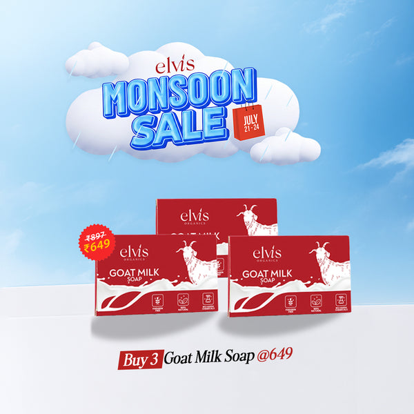 Monsoon Sale | Elvis Organics Goat Milk Soap (Pack of 3)
