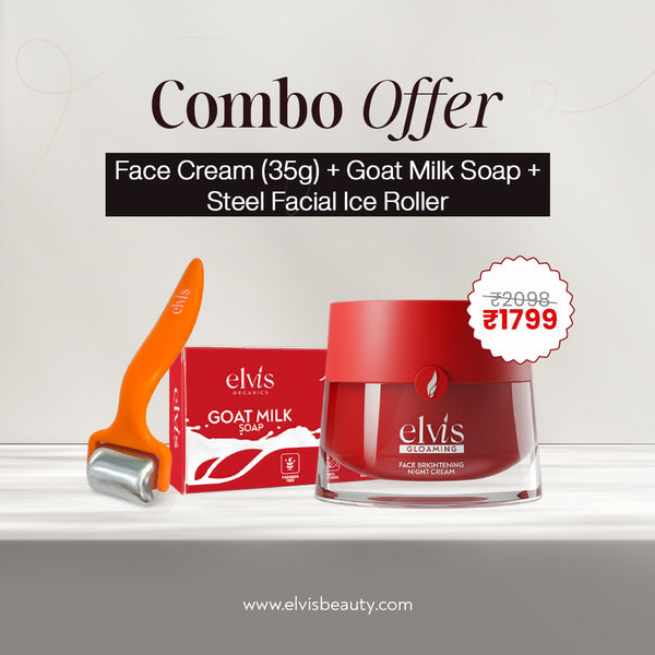 3-Step Kit | Face Cream (35g) + Steel Ice Roller + Goat Milk Soap