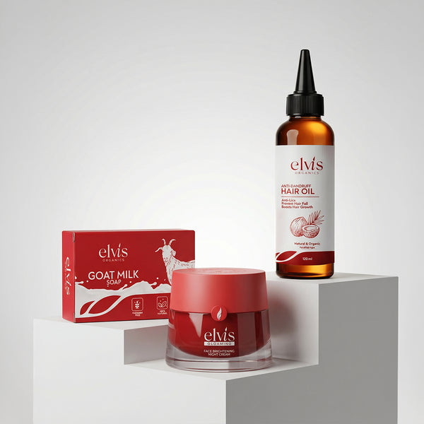 Care Three | Face Cream (35g) + Hair Oil + Goat Milk Soap